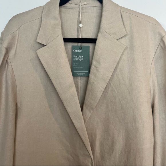 Linen Men's Blazer Quince XL - Picture 3 of 16
